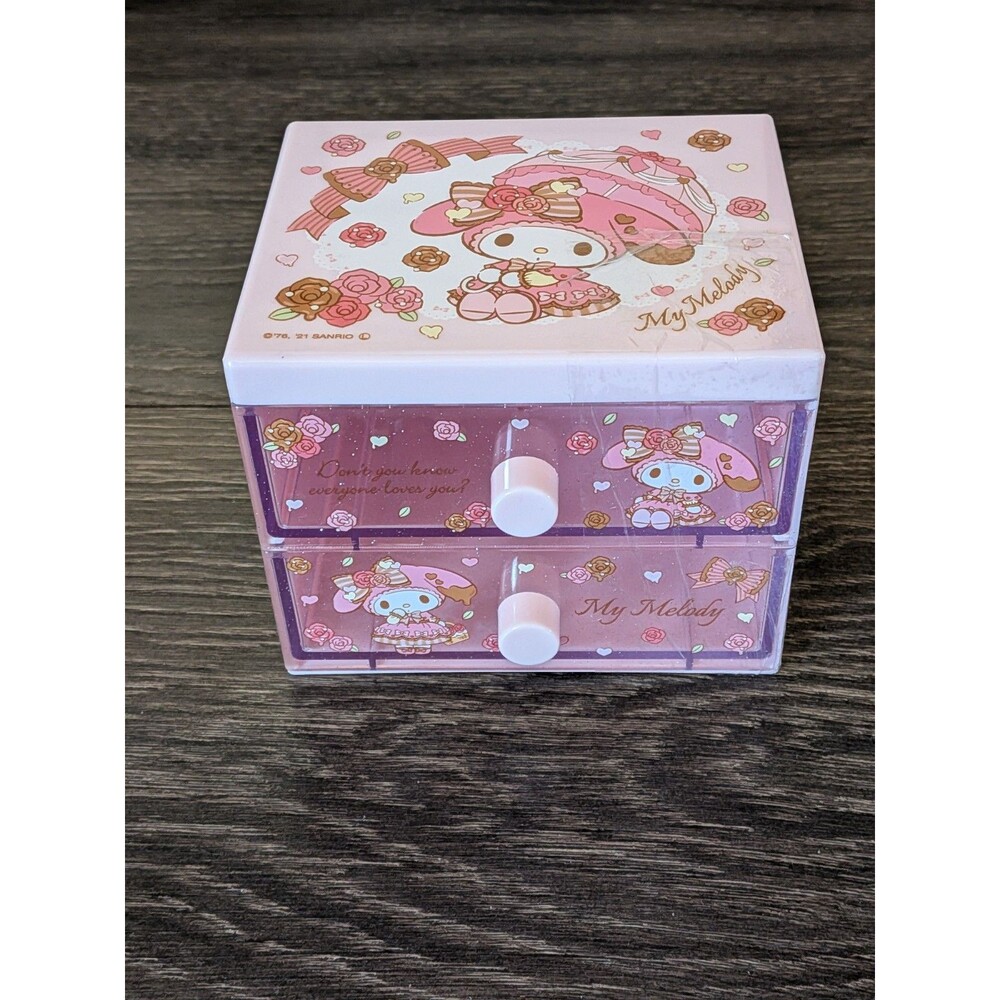 Official Sanrio My Melody Pink Plastic Lidded Decorative Storage Box
